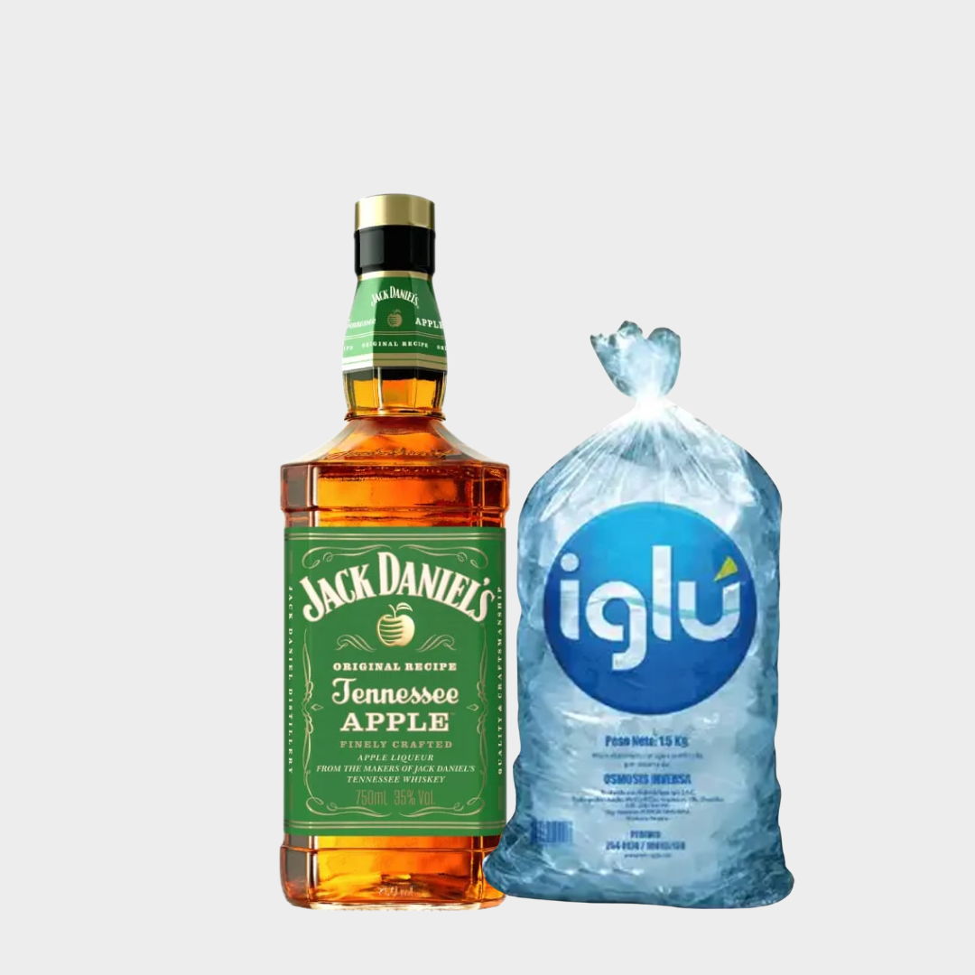 ABUELO 12 AÑOS (11) PACK(D) JACK DANIEL'S APPLE + HIELO 1.5KG - Imagen 1
