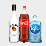 PACK(D) MALIBU+COCA COLA 1.5LT+HIELO 1.5KG