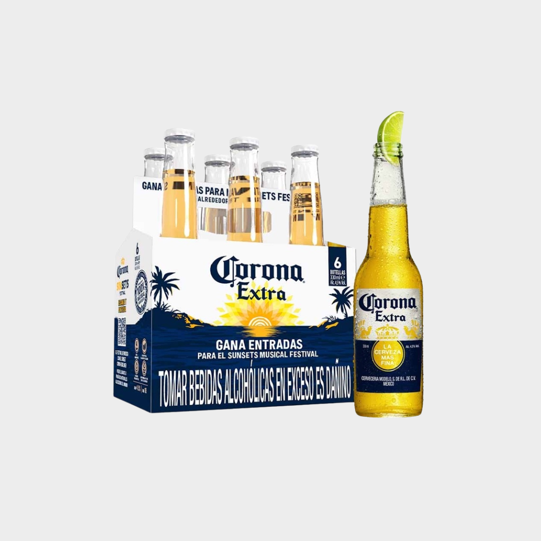 CORONA EXTRA SIX PACK 330ML CORONA EXTRA SIX PACK 330ML - Imagen 1